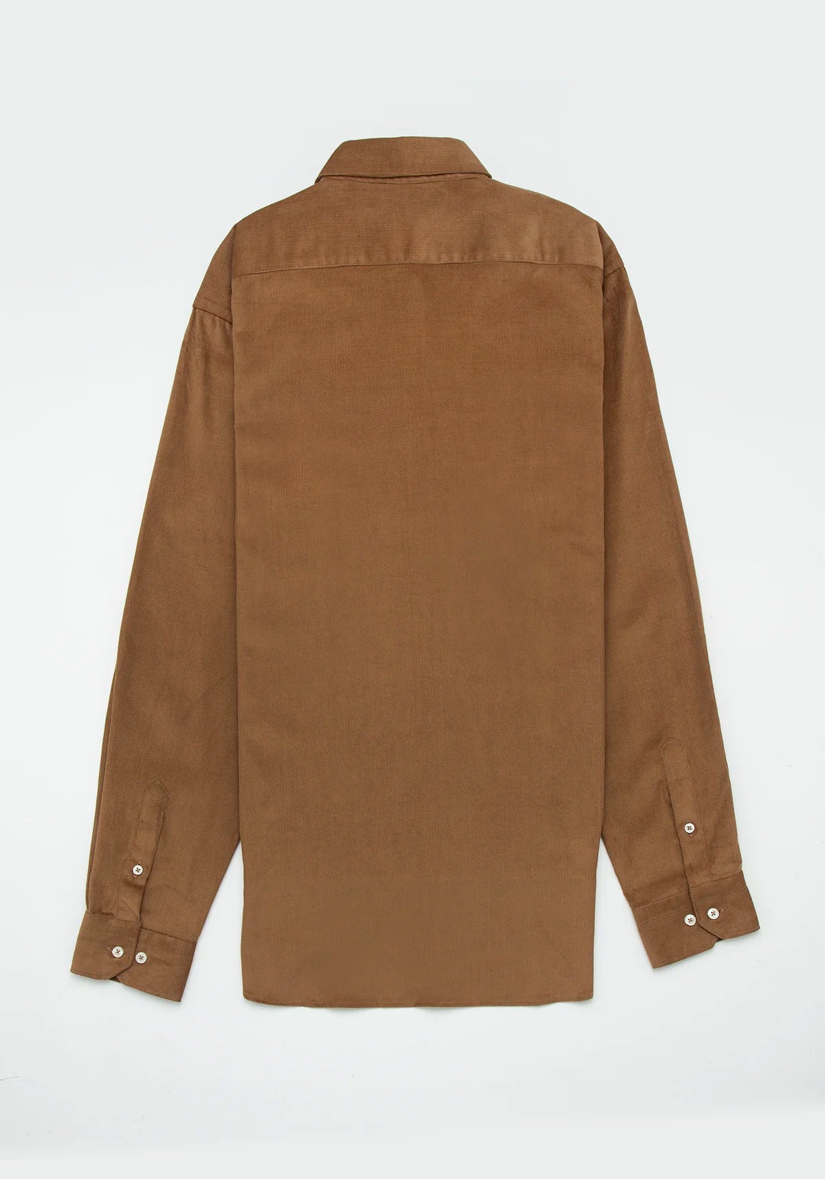 Camisa Micropana Botón Contraste Algodón Caramelo